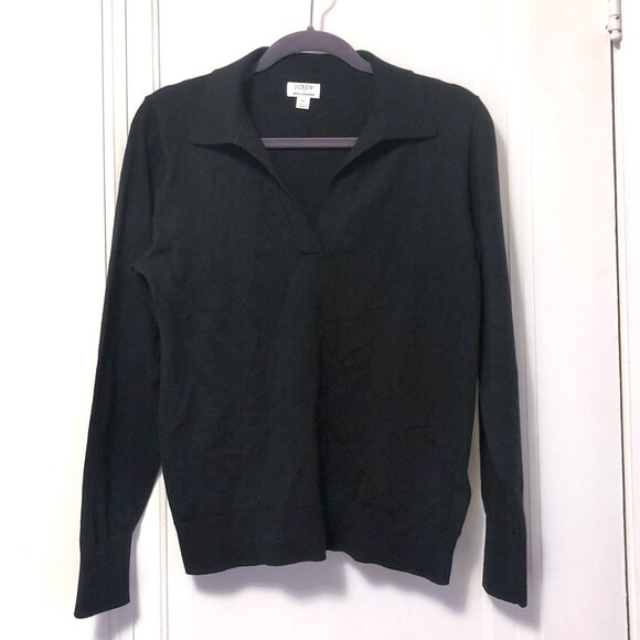 J Crew Factory Cotton-Blend Polo Sweater with Cashmere Size Small - Picture 3 of 9